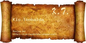 Kis Teobalda névjegykártya