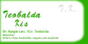 teobalda kis business card